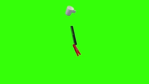 Collection of everyday objects falling against a green screen background Stock Footage 340387147