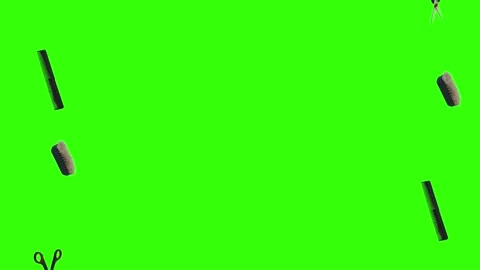 Collection of everyday objects falling against a green screen background Stock Footage 340387164