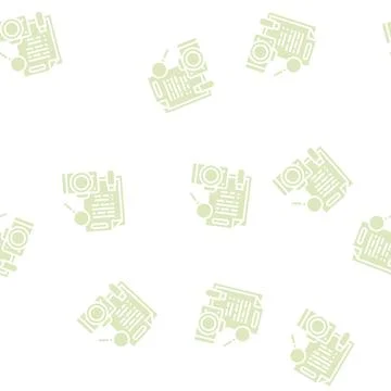 Collection of evidence glyph seamless pattern Stock Illustration