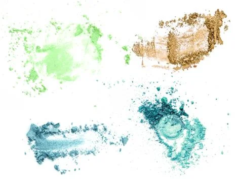 Collection of eyeshadow isolate on white Stock-Fotos