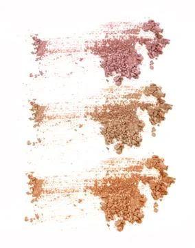 Collection of eyeshadow make up on white background. Isolated Stock Photos