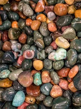 Collection of fancy jasper semi precious stones and minerals. Stock Photos