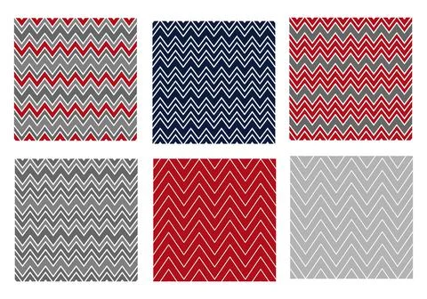 Collection of festive Christmas patterns.Vector illustration Stock Illustration