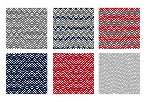Collection of festive Christmas patterns.Vector illustration Stock Illustration