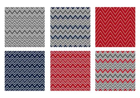 Collection of festive Christmas patterns.Vector illustration Stock Illustration