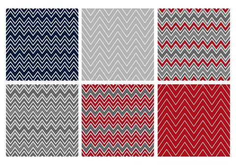 Collection of festive Christmas patterns.Vector illustration Stock Illustration