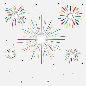 Collection of firecracker vector illustration isolated on white background. Stock Illustration