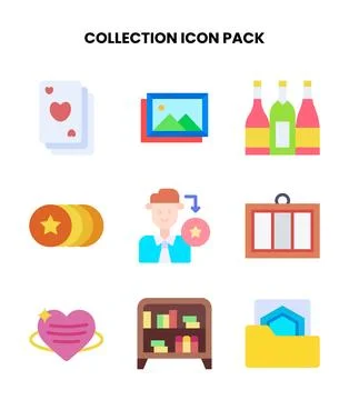 Collection Flat Collection Icons Pack イラスト素材