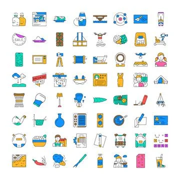 Collection of flat design colorful vector icons 스톡 일러스트