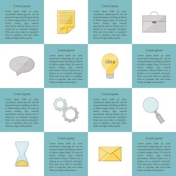 Collection of Flat Design Icons. Stock Illustration