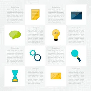 Collection of Flat Design Icons. Stock Illustration