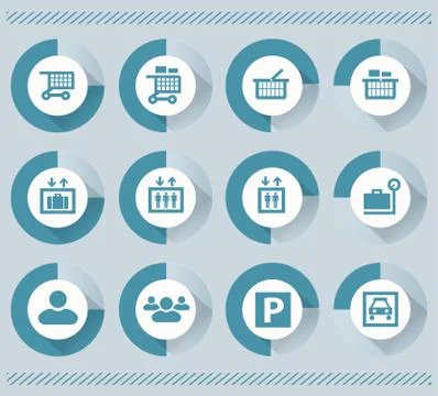 Collection of flat icons Stock Illustration