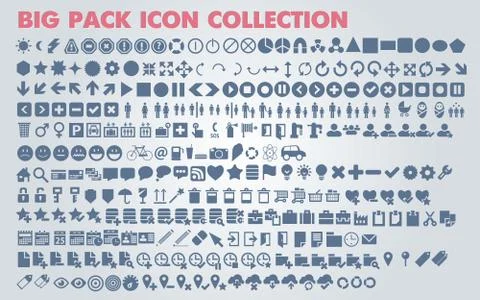 Collection of flat icons Stock Illustration