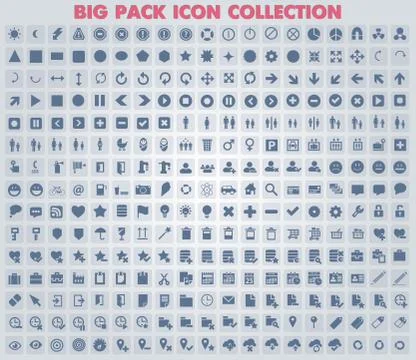 Collection of flat icons Stock Illustration