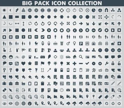 Collection of flat icons Stock Illustration