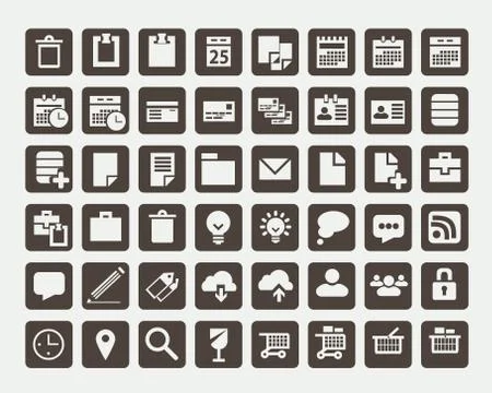 Collection of flat icons Stock Illustration