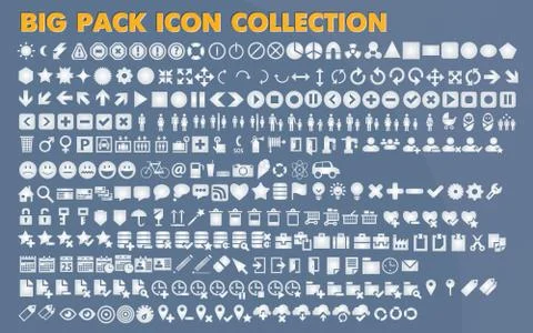 Collection of flat icons Stock Illustration