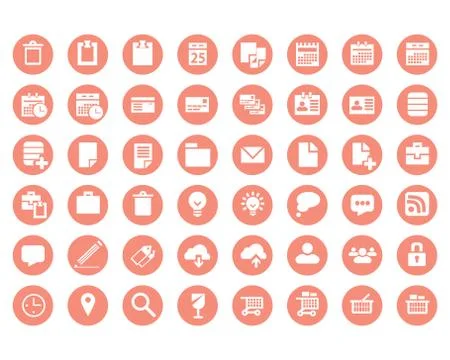 Collection of flat icons Stock Illustration