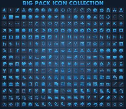 Collection of flat icons Stock Illustration