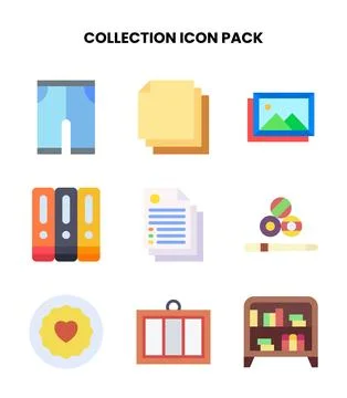 Collection Flat Set Icons Pack イラスト素材