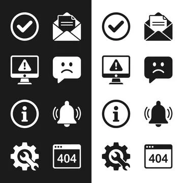 Collection of flat vector icons representing common digital interface symbo.. Stock Illustration