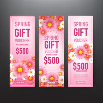 Collection fo  spring banner 003 Stock Illustration