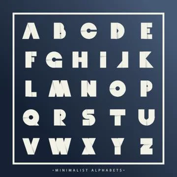 Collection of Folded Alphabets 스톡 일러스트