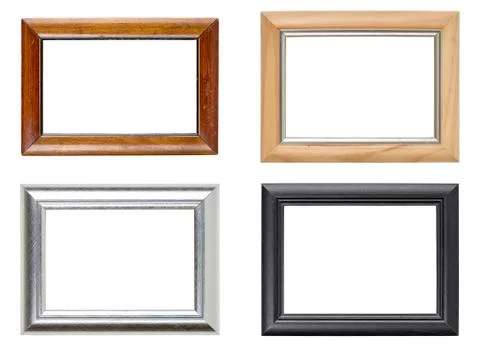Collection of four picture frames Stock Photos
