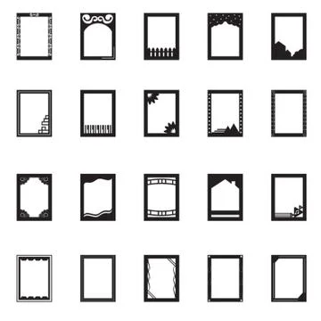 Collection Of Frames Illustrazione stock