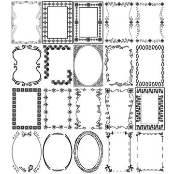 Collection Of Frames Illustrazione stock