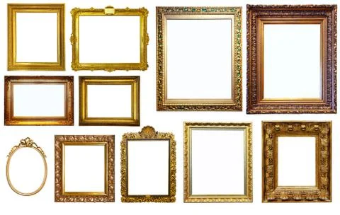 Collection of frames isolated Stock Photos