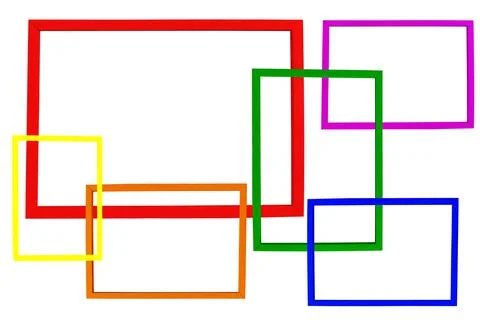 Collection of frames isolated on white Stock Photos