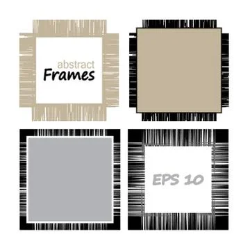 Collection frames of linen.Set of geometric vector frameworks from lines Stock Illustration
