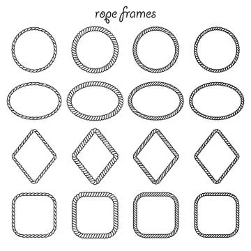 Collection of frames of rope Stock Illustration