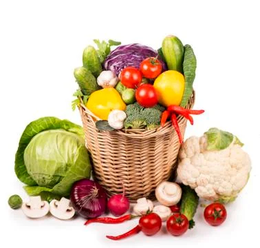 Collection of fresh vegetables Stock Photos