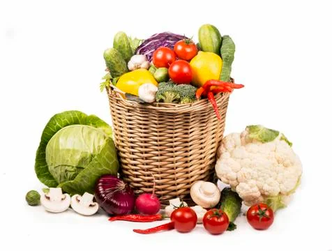 Collection of fresh vegetables Stock Photos