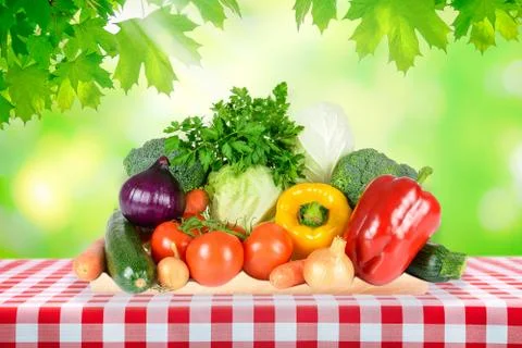 Collection of fresh vegetables Stock Photos