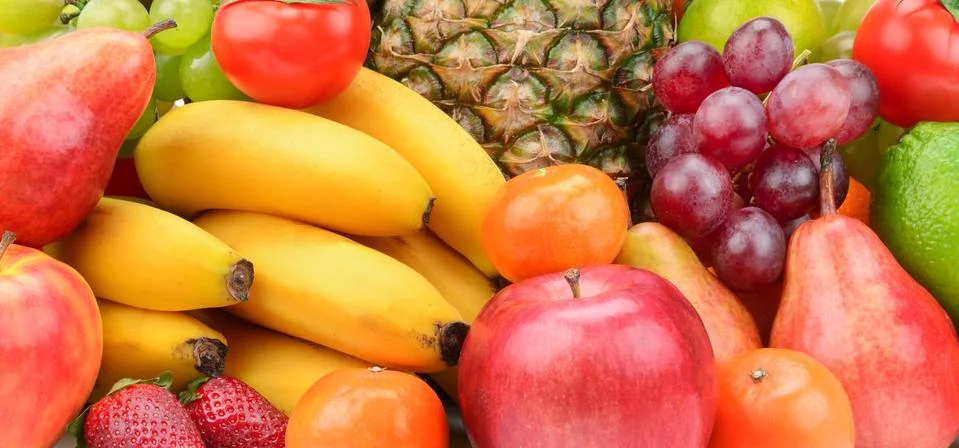 Collection fruit with pineapple Fotos Stock