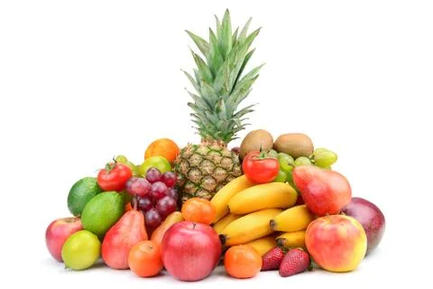 Collection fruit with pineapple Fotos Stock