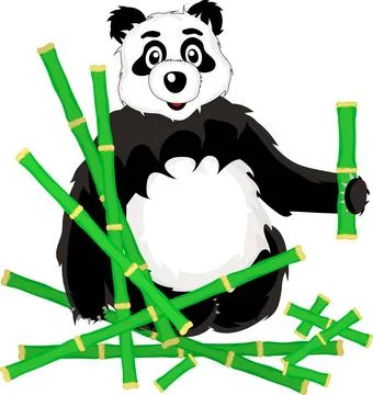 Collection of funny pandas Stock Illustration
