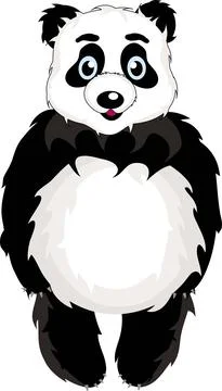 Collection of funny pandas Stock Illustration