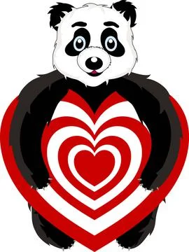 Collection of funny pandas Stock Illustration