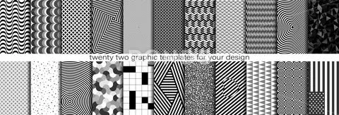 A collection of geometric patterns. Stock Illustration