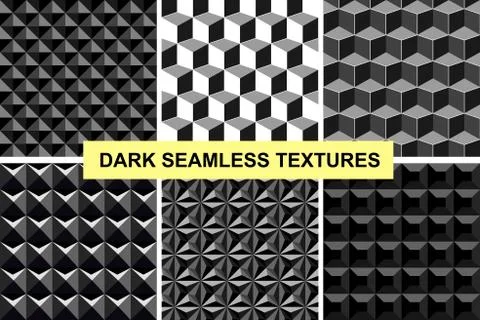 Collection of geometric seamless 3d textures. Иллюстрация