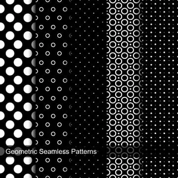 Collection of geometric seamless patterns. Иллюстрация