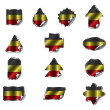 Collection of germany stickers Stock Illustration