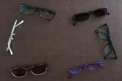 Collection of glasses Stock Photos