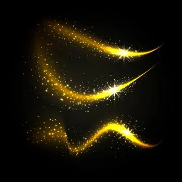 Collection of glitter waves Stock Illustration