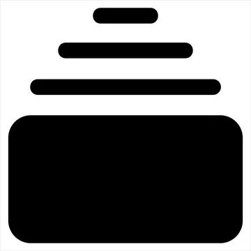Collection glyph icon vector illustration isolated on white background Stock Illustration