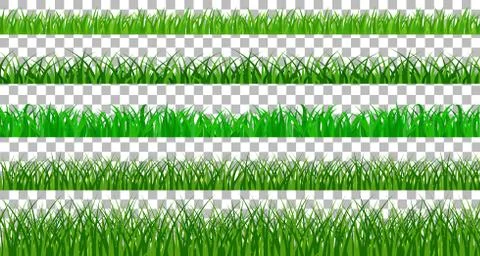 Collection Green Grass spring There are many form isolated on transparent bac Stock Illustration